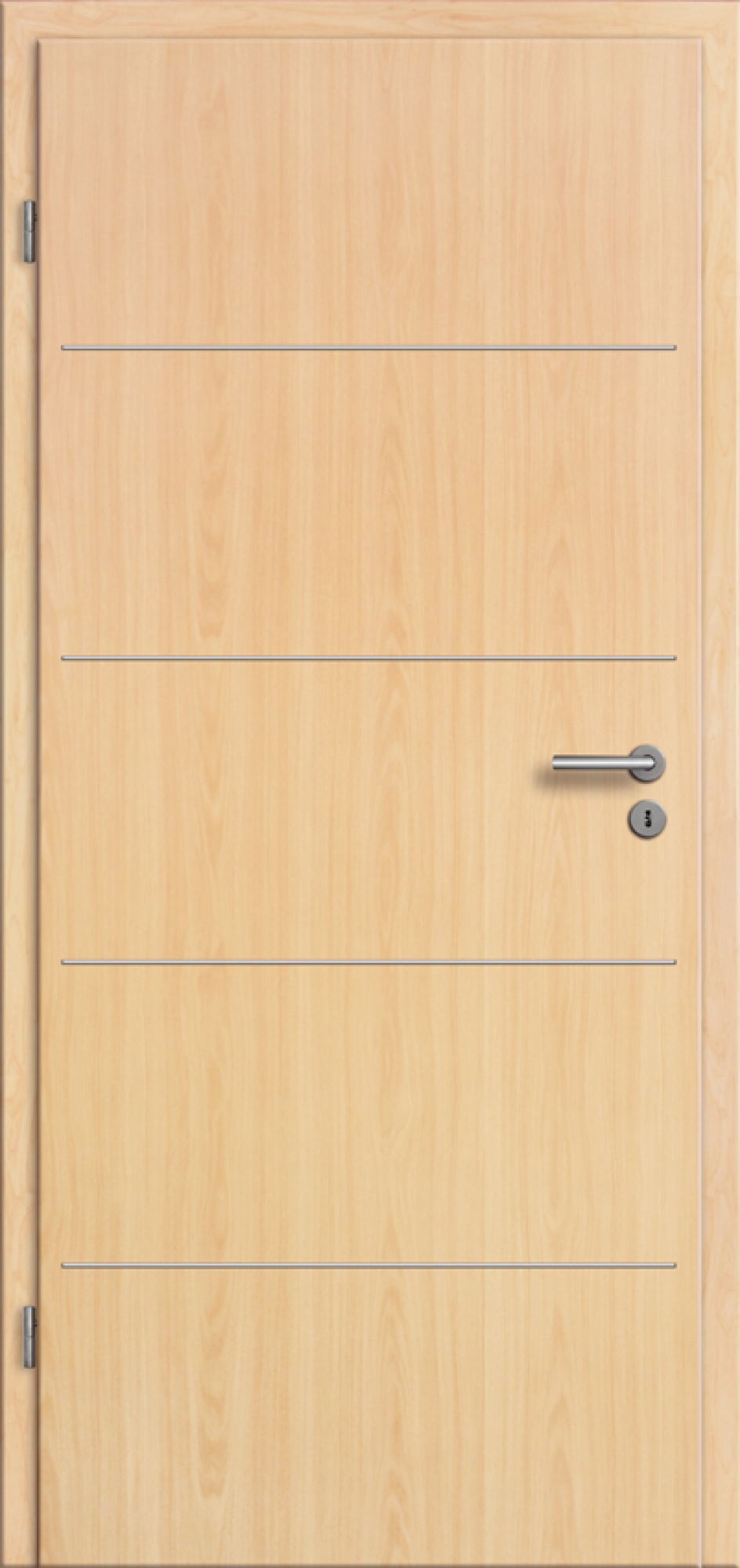 Innentür mit Zarge - Holzdekore CPL glatt - Designkante - Lisene L1